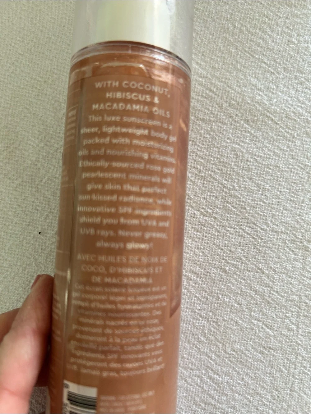 Kopari Rose Gold Shimmer Body Glow SPF 45 Bottle